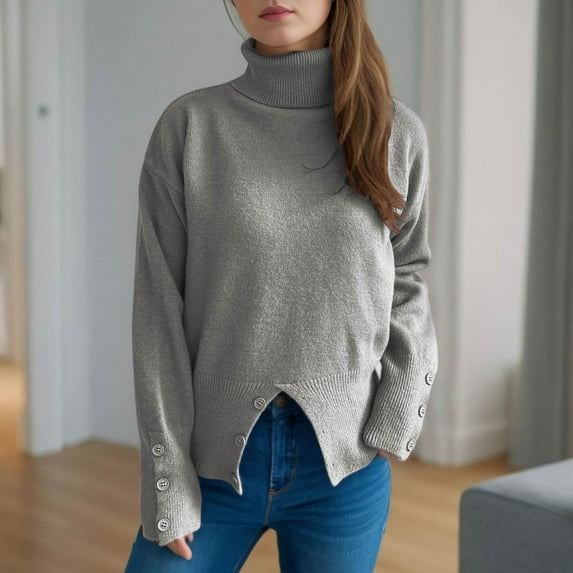 2025 New Fashion Plus Size Women's Loose Knit Sweater Long Sleeve Top/Shirt