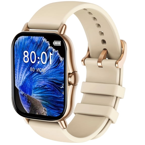 2025 New Fashion Smartwatch | HD Voice Call, Music Playback | Sports Watch with 15+ Modes | Sleep Detection | iPhone/Android Compatible | Unisex Holiday Gift with 2 Straps