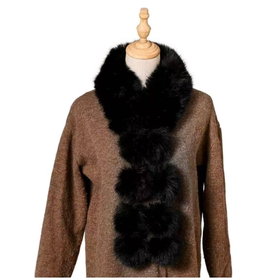 2025 New Fashion Women's Pom-Pom Scarf Shawl Winter Warm High-End Versatile Ladies