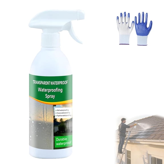 2025 New Fast-Drying Transparent Leak Spray - Waterproof Sealant with Anti-Leakage & Crack Repair, Polyurethane Coating for Ceramic, Wood, Metal, Concrete, Roof, Wall, Pipes & Tiles (1PC)