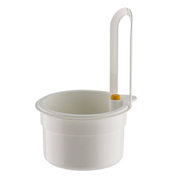 2025 New Faucet Hanging Strainer, Press Automatic Dumping Kitchen Draining Basket, Food Fruit Vegetable Drain Shelf Sink Storage Holder, Hangable Drain with Press for Home Kitchen(White,5.5x5.5x5.9")