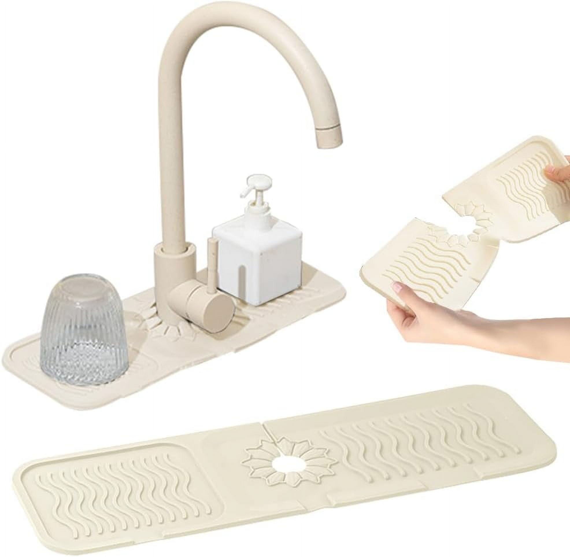 2025 New Faucet Mat for Kitchen Sink, Kitchen Sink Silicone Draining