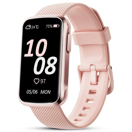 1.47" Fitness Tracker, Smartwatch for Women Men with Multiple Sport Modes Step Counter, Bluetooth Calls (Make/Answer), IP68 Waterproof, Fitness Tracker Compatible with Android and iPhone, Pink