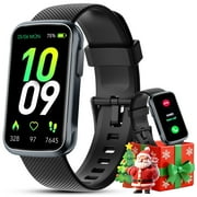 1.47" Fitness Tracker, Smartwatch for Women Men with Multiple Sport Modes Step Counter, Bluetooth Calls (Make/Answer), IP68 Waterproof, Fitness Tracker Compatible with Android and iPhone, Black