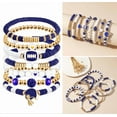 thumbnail image 1 of 2025 New Game Day Bracelets Set for Women Men Football Bracelets Stack Beaded Stretch Clay Beaded Stretch Bracelets Stackable Sports Charm Bracelet Jewelry Accessories - (B), 1 of 9