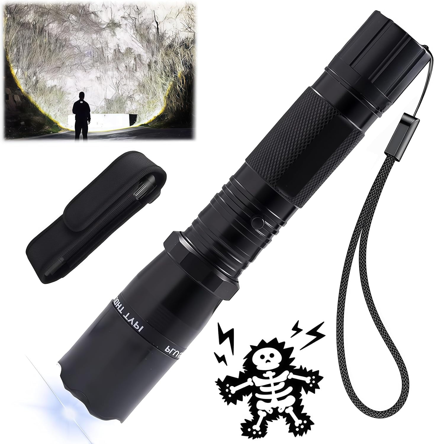 Torche électrique Haute Performance Gootatic Voltguard V95 - Noire - Pour Extérieur, Avec Fonction étourdissement