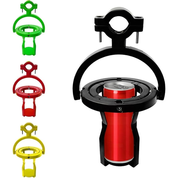 2025 New Gyroscopic Cup Holder, 360° Rotatable & Self-Leveling. Anti-Spill 3D Design for Cars, Motorcycles. Adjustable Clip-on Hanging Type fits Tractors, Trucks, Boats, Bikes & e-Scooters. (Black)