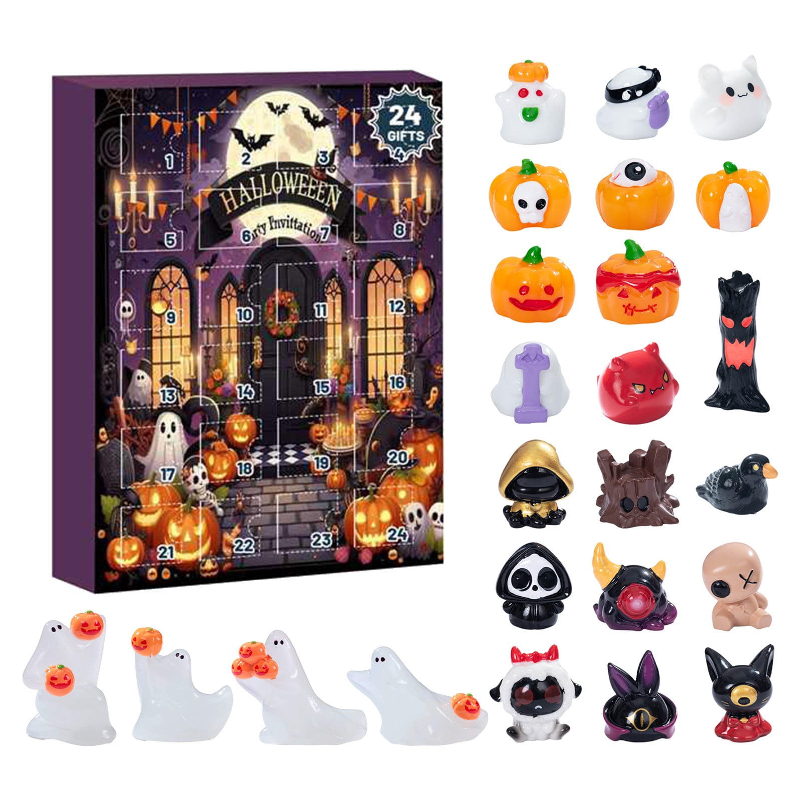 2025 New Halloween Advent Calendar, Halloween Horror Figures Doll ...