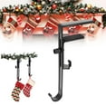 thumbnail image 1 of 2025 New Heavy Duty 2-in-1 Fireplace Stocking and Garland Hanger, Adjustable Christmas Mantle Hanger with Dual Hooks, No Drill, for Christmas Stocking & Holiday Garland Decorations, 1 of 5