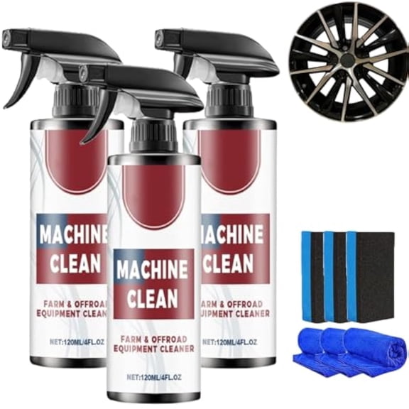 2025 New Heavy-Duty Outdoor All Purpose Cleaner, Multifunctional Car Tire Foam Cleaner, Quick Polish & Refurbishment Car Tire Rubber Cleaners, Farm & Offroad Equipment (3PCS)