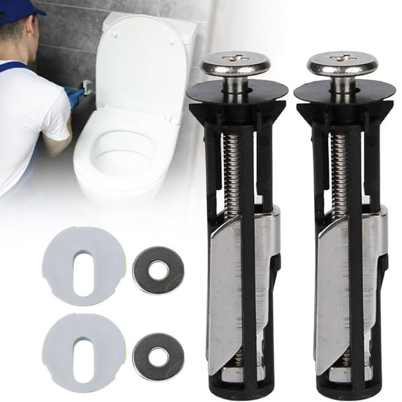 2025 New Heavy Duty Toilet Seat Fastener Bolt Kit, Toilet Seat Locking Bolt, Universal Toilet Seat Fastener Bolt Kit, Toilet Seat Screws Replacement Kit, for Easy Installation and Maintenance