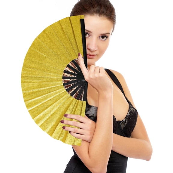 2025 New Holographic Hand Held fan, Folding Clap Fans for Line Dancing - Cultural Kung Fu Design, Versatile as Martial Arts Tool or Party Prop for All Skill Levels & Enthusiast Gifts