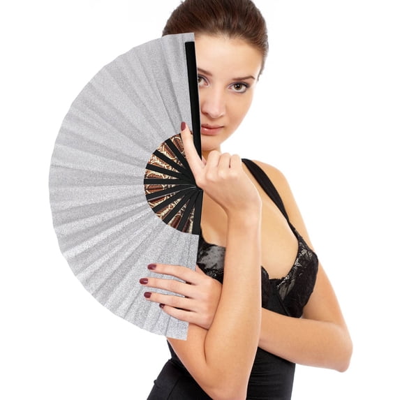 2025 New Holographic Hand Held fan, Folding Clap Fans for Line Dancing - Cultural Kung Fu Design, Versatile as Martial Arts Tool or Party Prop for All Skill Levels & Enthusiast Gifts