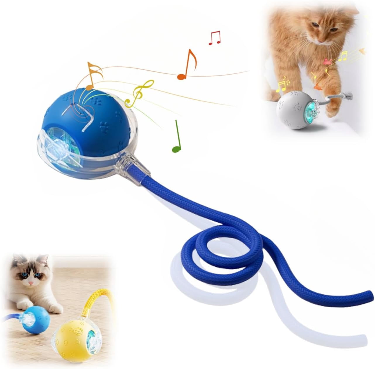 Image showcasing 2025 New Interactive Cat Toys Balls, Chirping & Motion Activate Cat ...
