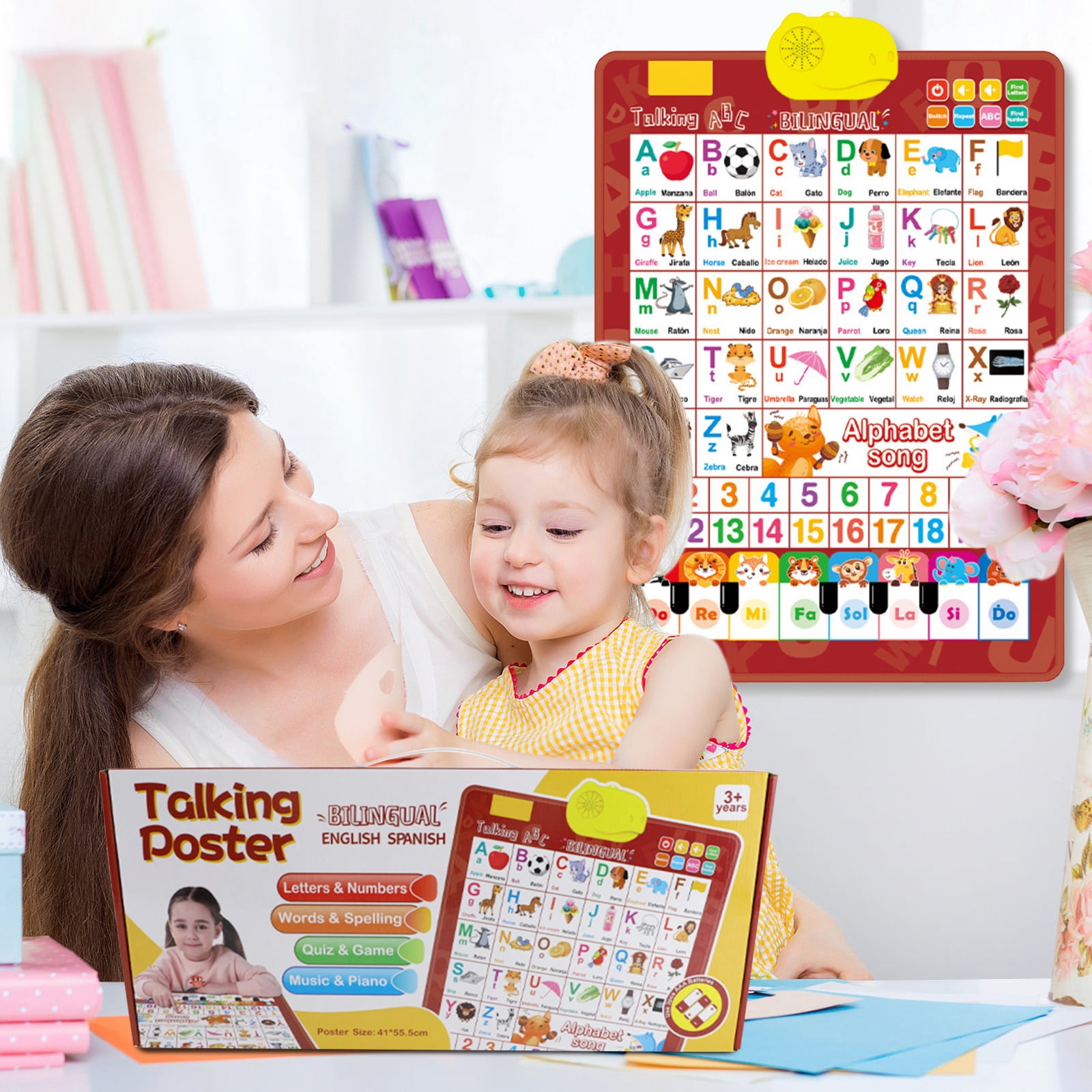 2025 New Interactive English Spanish Talking Wall Chart Learning 2025-new-interactive-english-spanish-talking-wall-chart-learning