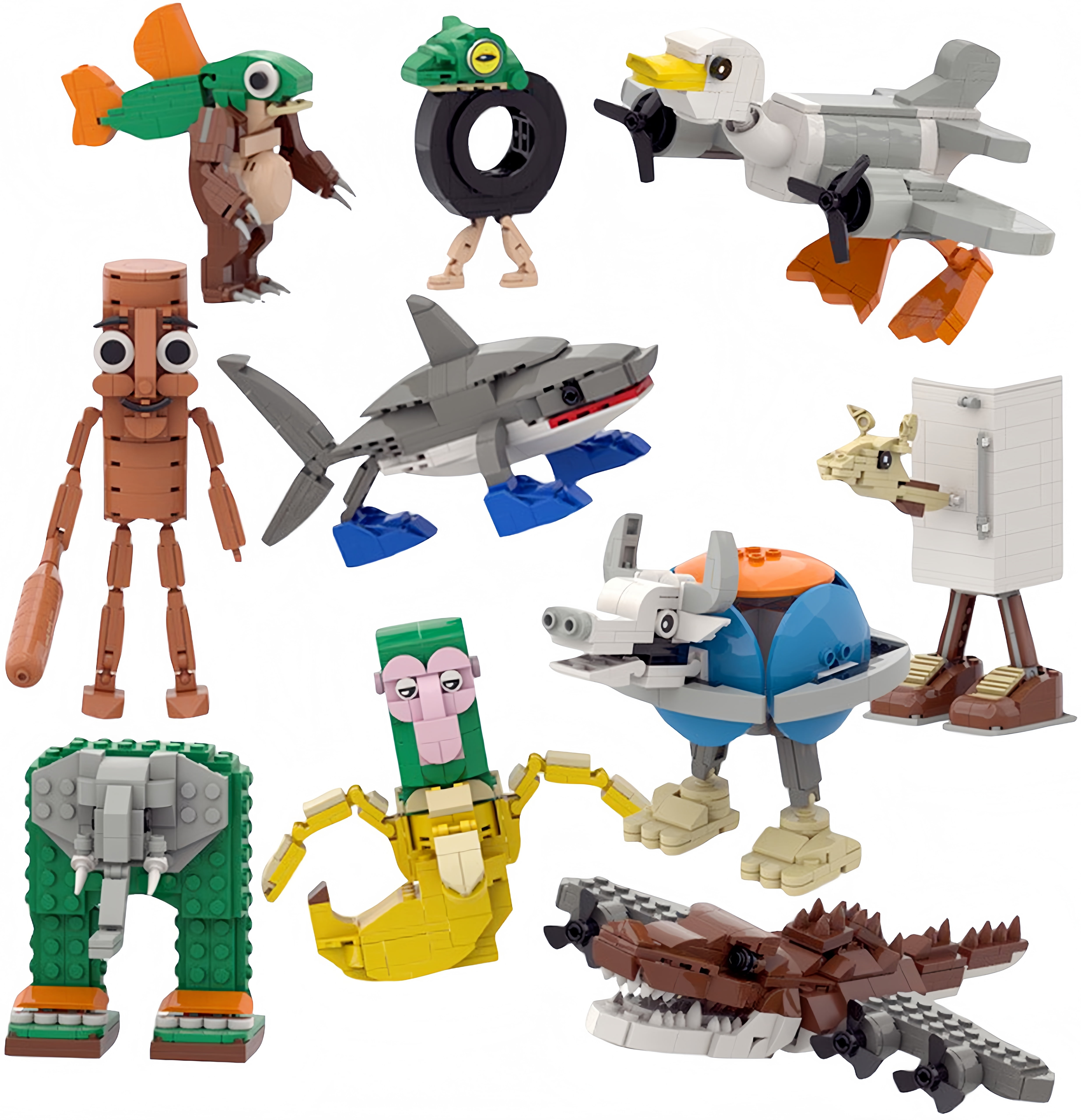 Interlocking Block Sets for Kindergarten Creative Learning