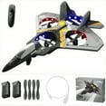 thumbnail image 1 of 2025 New Jet Fighter Stunt RC Airplane,  Durable Foam Lightweight Body，2.4GHz Remote Control With 360 °   Stunt Rotation, RC Toy For Kids & Adults, Includes 2 Batteries., 1 of 9