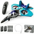 thumbnail image 1 of 2025 New Jet Fighter Stunt RC Airplane,  Durable Foam Lightweight Body，2.4GHz Remote Control With 360 °   Stunt Rotation, RC Toy For Kids & Adults, Includes 2 Batteries., 1 of 8