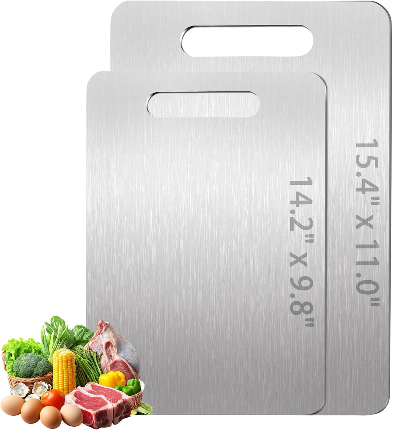 2025 New Katuchef Titanium Cutting Boards for Kitchen, Katuchef Cutting Board, Large Double-Sided Design Allows for Separate Preparation of Raw and Cooked Food