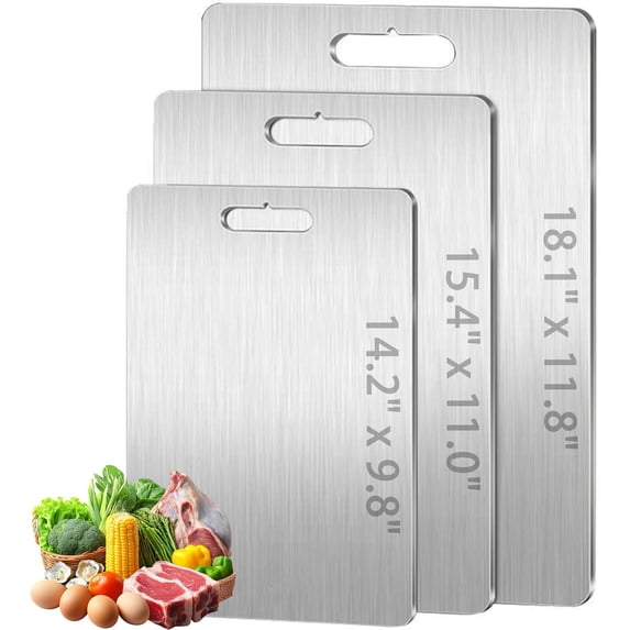 2025 New Katuchef Titanium Cutting Boards for Kitchen, Katuchef Cutting Board, Large Double-Sided Design Allows for Separate Preparation of Raw and Cooked Food