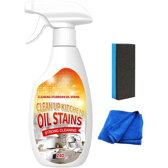 2025 New Kitchen Cleaner, Multipurpose Oil Stain Remover,All-Purpose Kitchen Pots and Pan Cleaner for Appliances Countertops Range Hoods