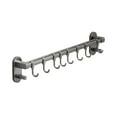 2025 New Kitchen Hook Rack No Hole Hanging Rod Wall Mounted Storage