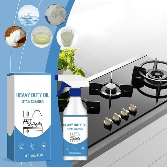 2025 New Kitchen Range Hood Oil Stain Cleaner 120ml Foam Spray - Effortless Grease Removal, All-Purpose Cleaner for Countertops, Stovetops, Sinks - Easy to Use, Upgraded Formula, Versatile