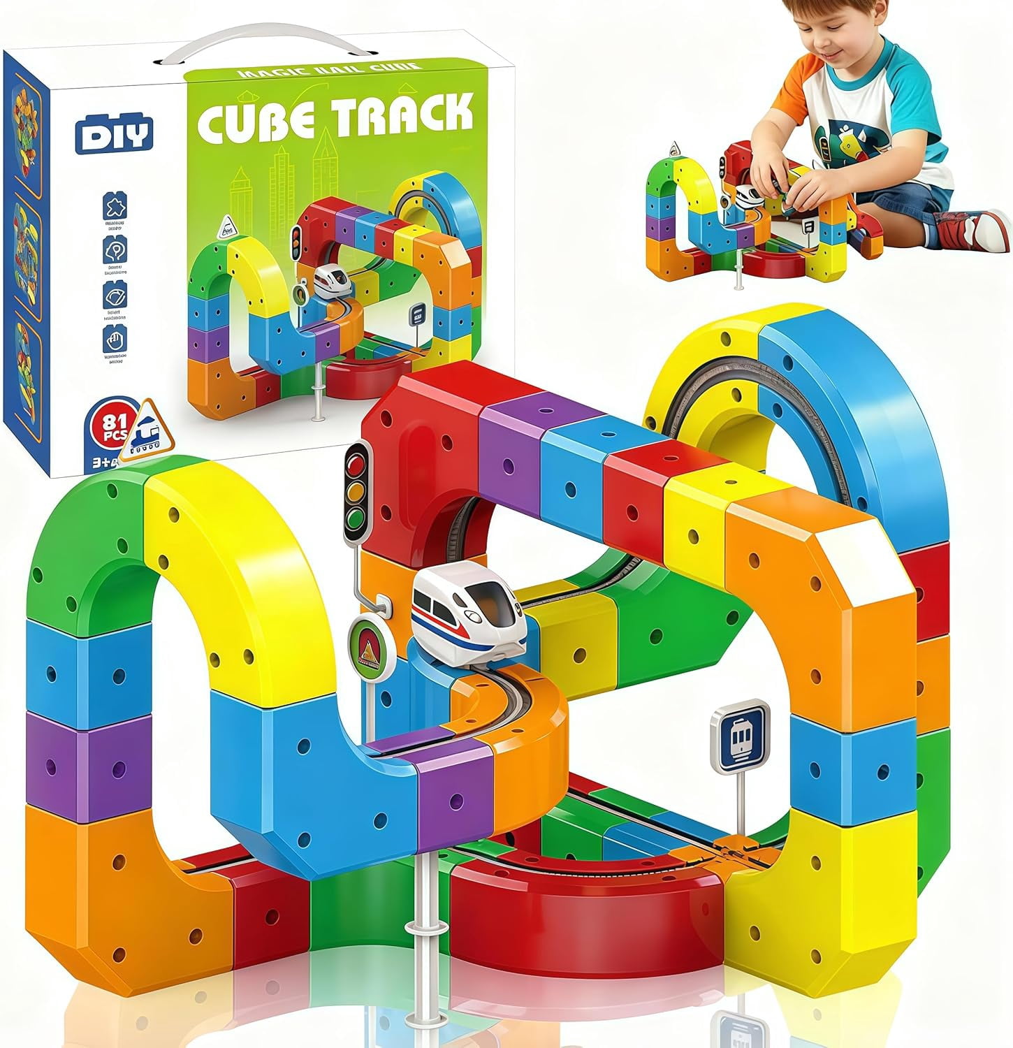Dynamic Train Set 2025 New Klick Rail Electric Train Set, Electric Train Set Flexible ...