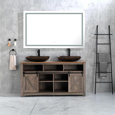 2025 New LED Bathroom Mirror, 72x30 Inch Vanity Mirror with Anti Fog Function, Smart Touch, Frameless Dimmable Wall Mounted Makeup Mirror for Home Farmhouse