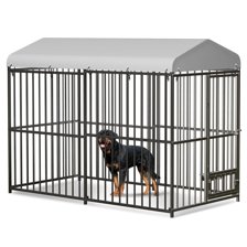 Picture of 10 x10 ft Large Dog Kennel Outside with Waterproof Roof Cover, Dog Cage ...