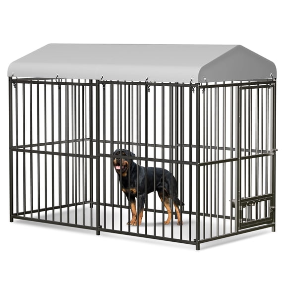 Image result for 2025 New Large Outdoor Dog Kennel with Waterproof Cover, Large Dog ...