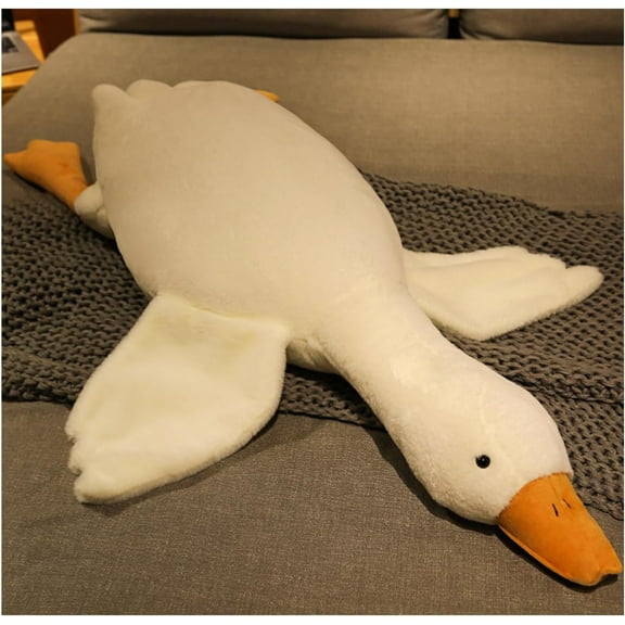 2025 New Large Plush White Duck Dog Toy, Realistic Goose Design, Dolls Suitable for Dogs Chew and Play Best Pet Supplies (70cm 27.56inch)
