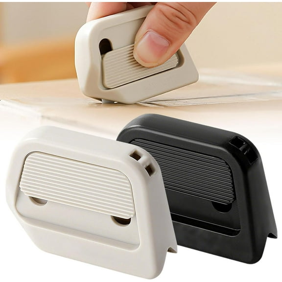 2025 New Magnetic Retractable Box Cutter, Upgrade Auto-Retract Utility Knives with Safety Ceramic Blades & Right Angle Groove, Portable Fridge-Friendly Package Opener for Cardboard