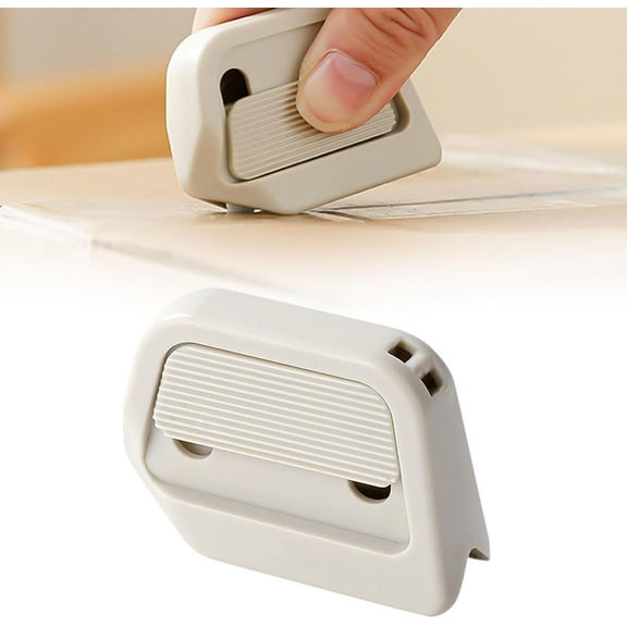 2025 New Magnetic Retractable Box Cutter, Upgrade Auto-Retract Utility Knives with Safety Ceramic Blades & Right Angle Groove, Portable Fridge-Friendly Package Opener for Cardboard