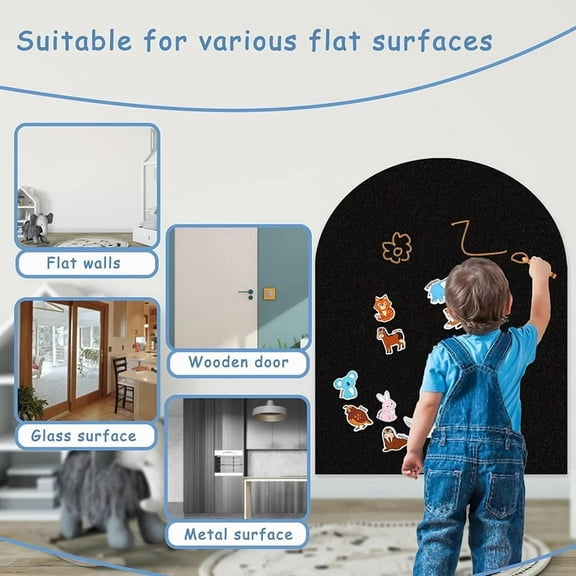 2025 New Magnetic Wall Decal Arch Set for wall , Upgraded Self-Adhesive Magnetic Chalkboard Wall Decal,chalkboard,blackboard 24*48inch