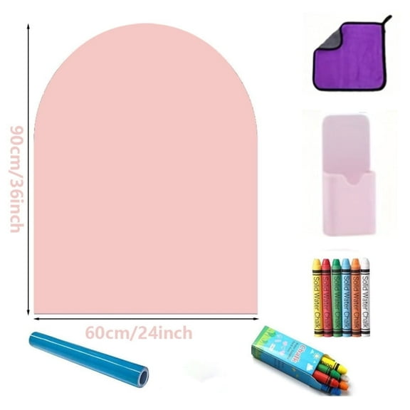 2025 New Magnetic Wall Decal Arch Set for wall , Upgraded Self-Adhesive Magnetic Chalkboard Wall Decal,chalkboard,lightpink 24*36inch