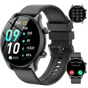 IKT 2025 New Men's Smart Watch, 1.39" HD Screen Fitness Tracker with Bluetooth Calling (Answer/Make/Message), IPX8 Waterproof, 100+ Sports Modes, Smartwatch for Android and lPhone, for Gift Black