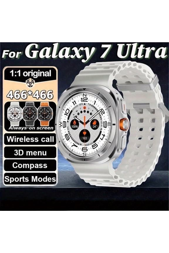 2025 New Men's Smartwatch - 1.43" AMOLED Screen, Wireless Call, 400mAh Battery. Step/Calorie/Distance Tracking, Multi-Exercise Modes, 3D Menu, SOS, Wireless Music. For iPhone/Android