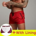 thumbnail image 1 of 2025 New Mens Swimsuit Sexy Swimwear Men Swimming Shorts Men Briefs Beach Shorts Sports Suits Surf Board Shorts Men Swim Trunks (Red Lining,M), 1 of 6