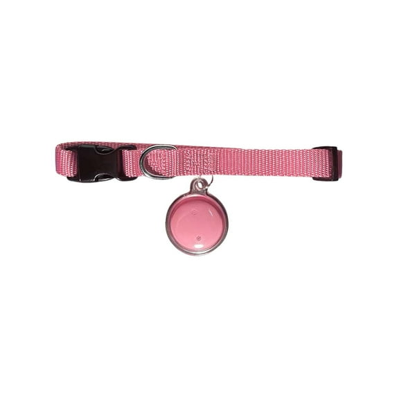 2025 New Mini Bell Cat Tracker, Mini Tracker for Pet iOS & Android, Waterproof Cat Collar with Finder Tag, Cats GPS Tracker Collar with Safety Elastic Buckle,Smart Pet (Pink,Android)