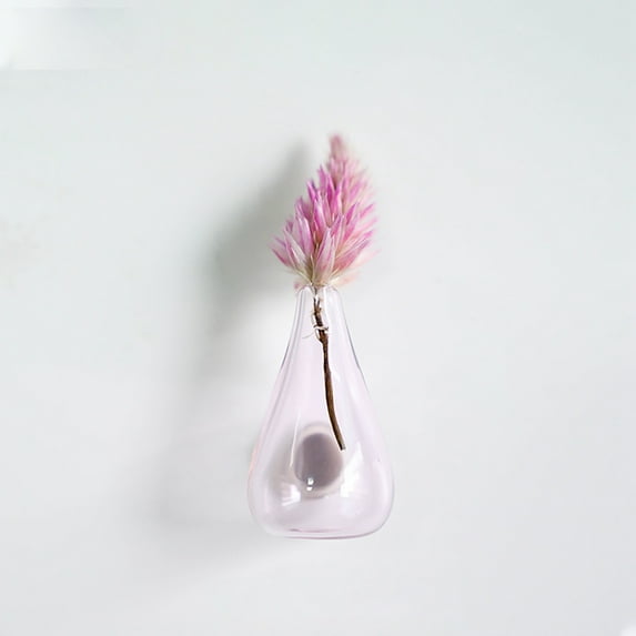 2025 New Mini Bud Vases for Fridge - Glass Flower Vases, Cute 3D Tiny Vase for Refrigerator, Kitchen, Office & Locker Decoration