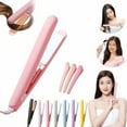 thumbnail image 1 of 2025 New Mini Dual-Purpose Curling Iron, Mini Curling Iron for Short Hair, 2 in 1 Mini Hair Curler, Mini Curling Iron Travel Size, Mini Curling Wand & Flat Iron Hair Straightener (Pink), 1 of 8