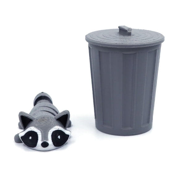 2025 New Mischievous 3D Printed Raccoon Figure Models Creative Joints Movable Desktop Decorative Ornaments Stress Relief