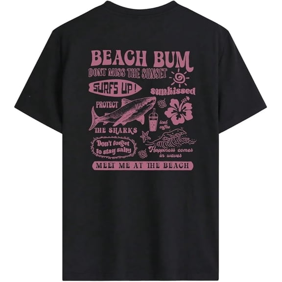 [2025 New Model]SOLY HUX Women's Crew Neck Short Sleeve Graphic Tees Baggy T Shirts Summer Beach Vacation OutfitHip-hop street style