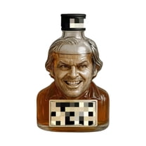 Jack Daniel's Licensed Square Glass Decanter With Logo - .75L Capacity, Cork Stopper, Barware Gift