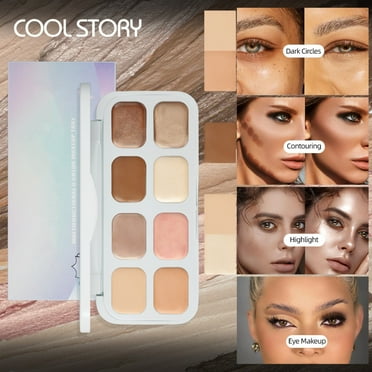 2025 New! Multi-functional 8-color Eyeshadow Creamy Eye Face Highlighter Retouching Concealer Comprehensives Palettes Waterproof And Sweatproof