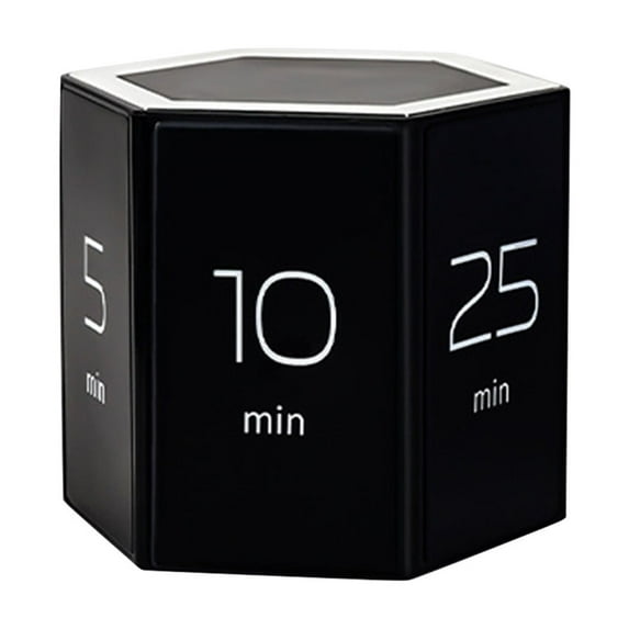 2025 New Multi-sided Timer Six-sided Flip Rotating Countdown Timer Kitchen Learning Exercise Self-discipline Device