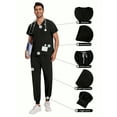 thumbnail image 1 of 2025 New Multicolor Short Sleeve Mens Scrubs Uniforms Doctor Work Clothes Dentist Set Scrubs Tops Pants Men Hospital Nurse, 1 of 7