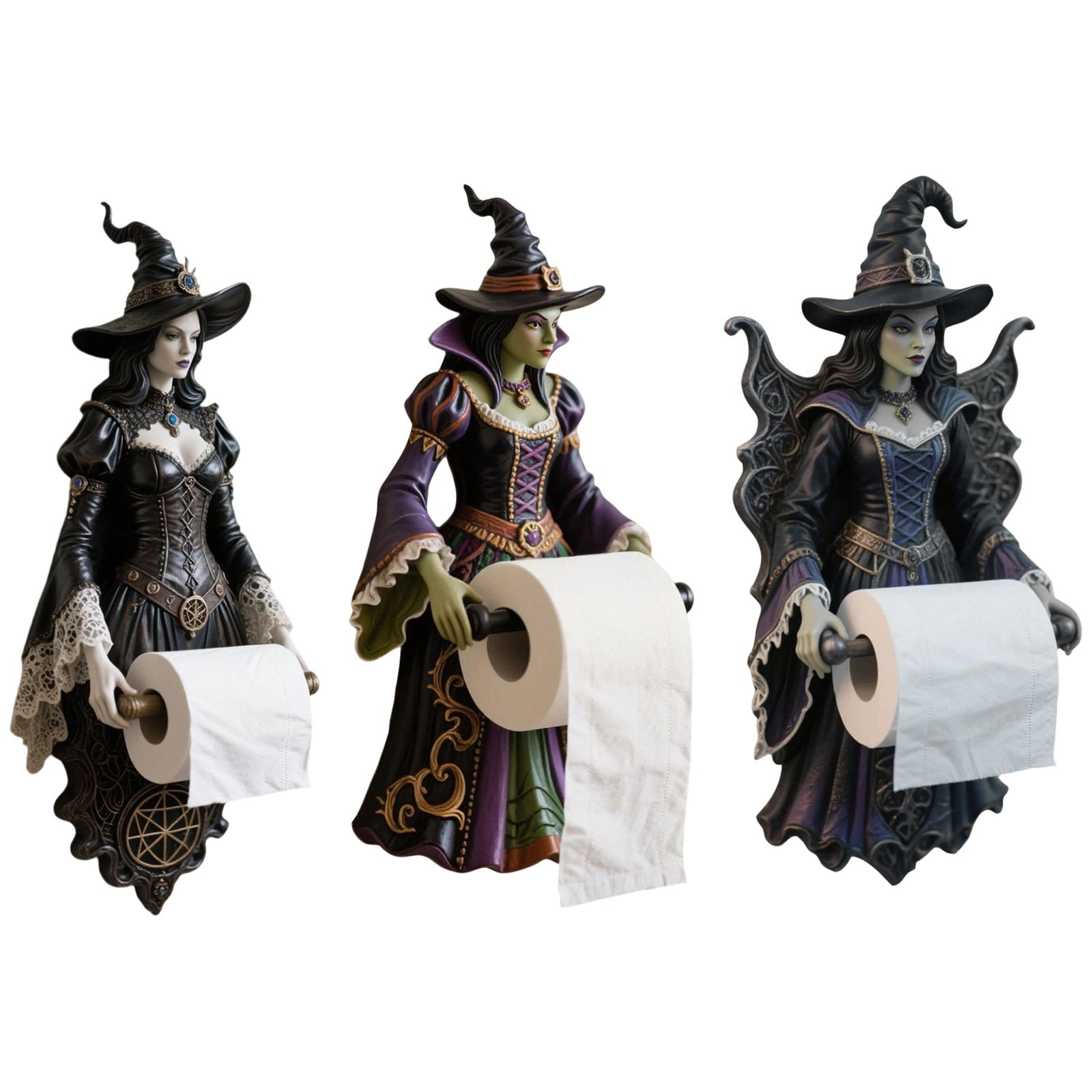 2025 New Novelty Witch Toilet Paper Holder 6.69inch Unique Witch Statue ...