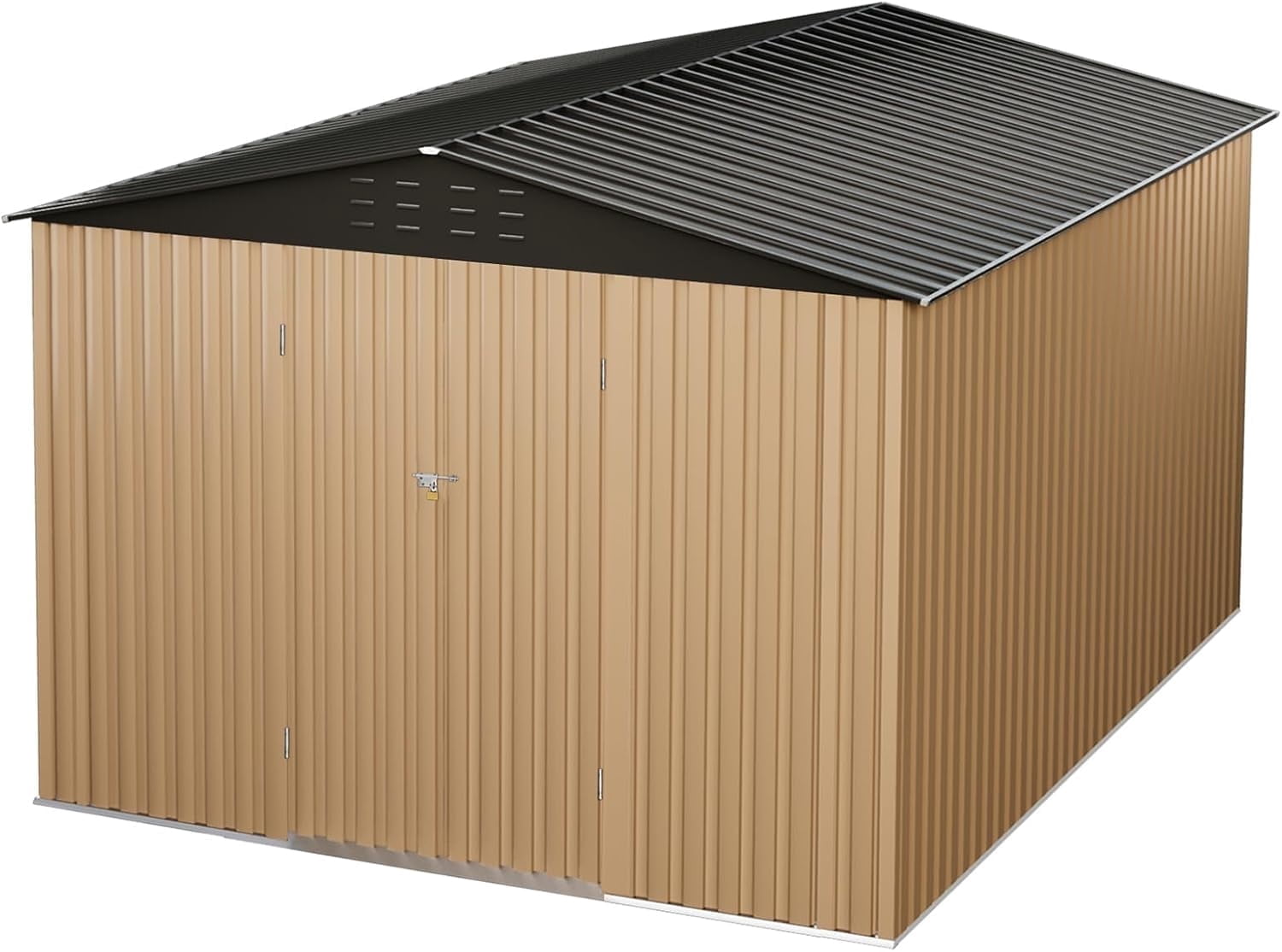 2025 New Outdoor Storage Shed, Large Metal Tool Sheds with Slooping Roof and Vents, Reinforced and Lockable Doors Frame Metal Storage Shed, for Patiofor Backyard,Patio,Garage